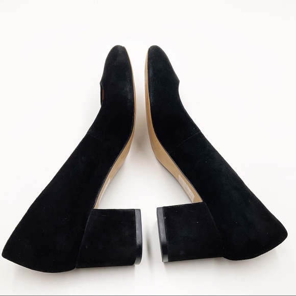 {J. Crew} Black Suede Round Toe Block Heel Pumps - Picture 10 of 16
